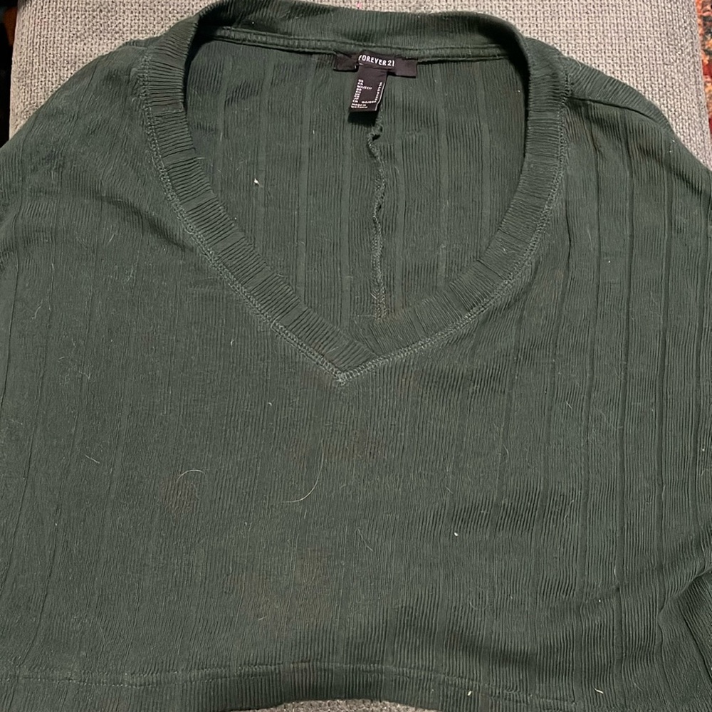 Forever 21 Cropped Long Sleeve Shirt